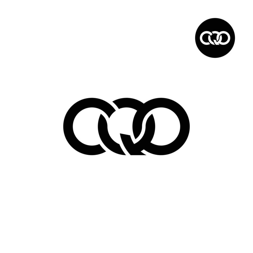 brev cqo monogram logotyp design vektor