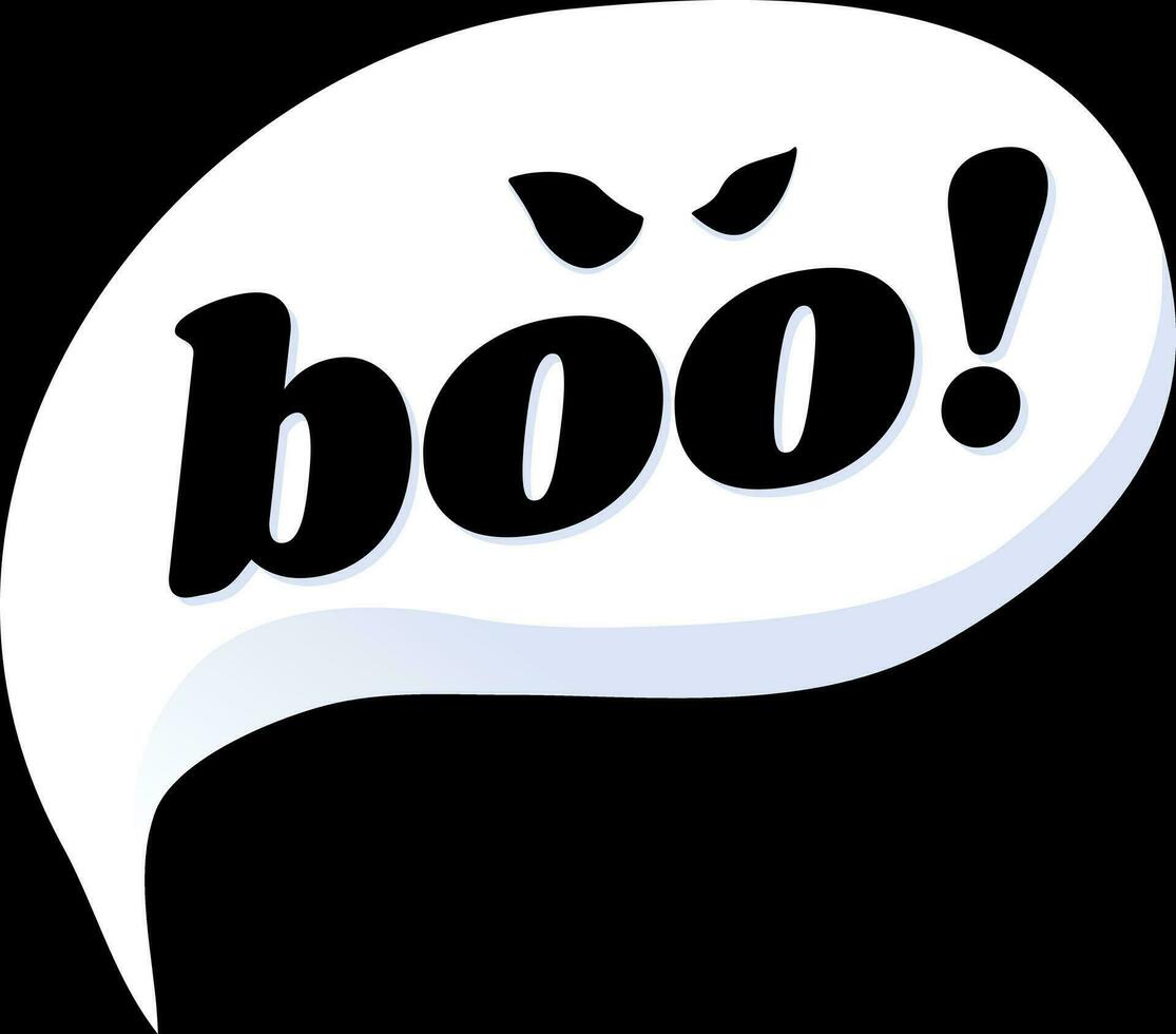 Boo Text Blase Illustration vektor