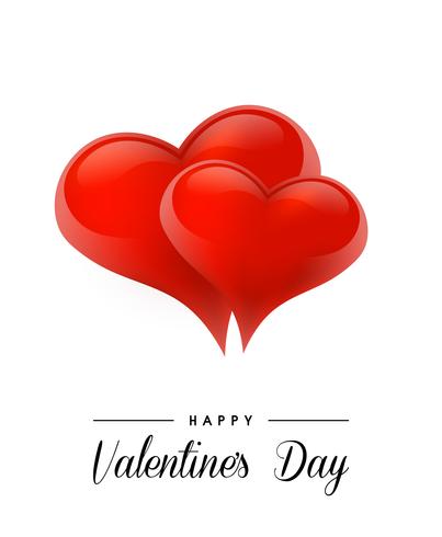 Valentinstaghintergrund mit realistischen Herzen. Vektor-Illustration Nette Liebesfahne oder Grußkarte vektor