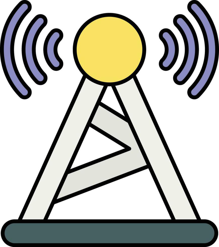 Signal Transfer Farbe Gliederung Symbol Design Stil vektor