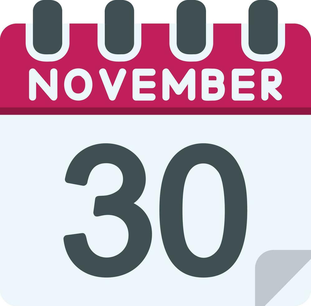 30 November eben Symbol vektor