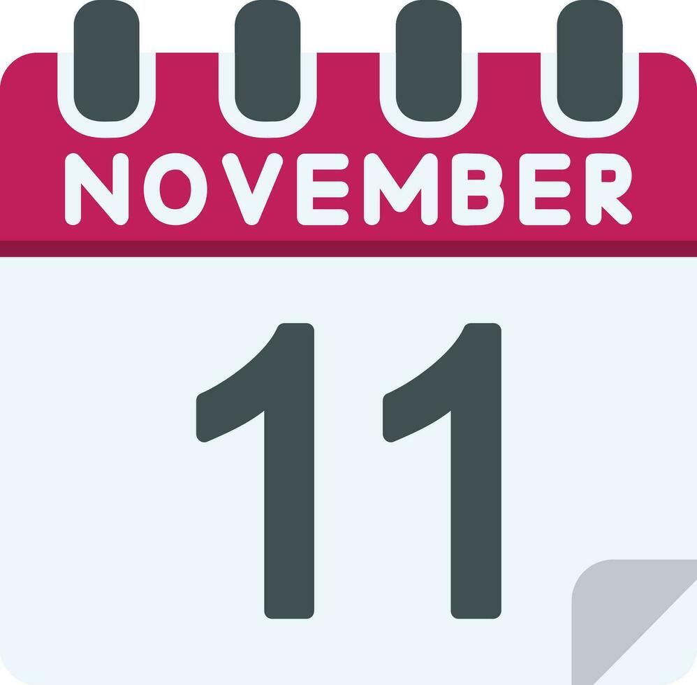 11 november platt ikon vektor