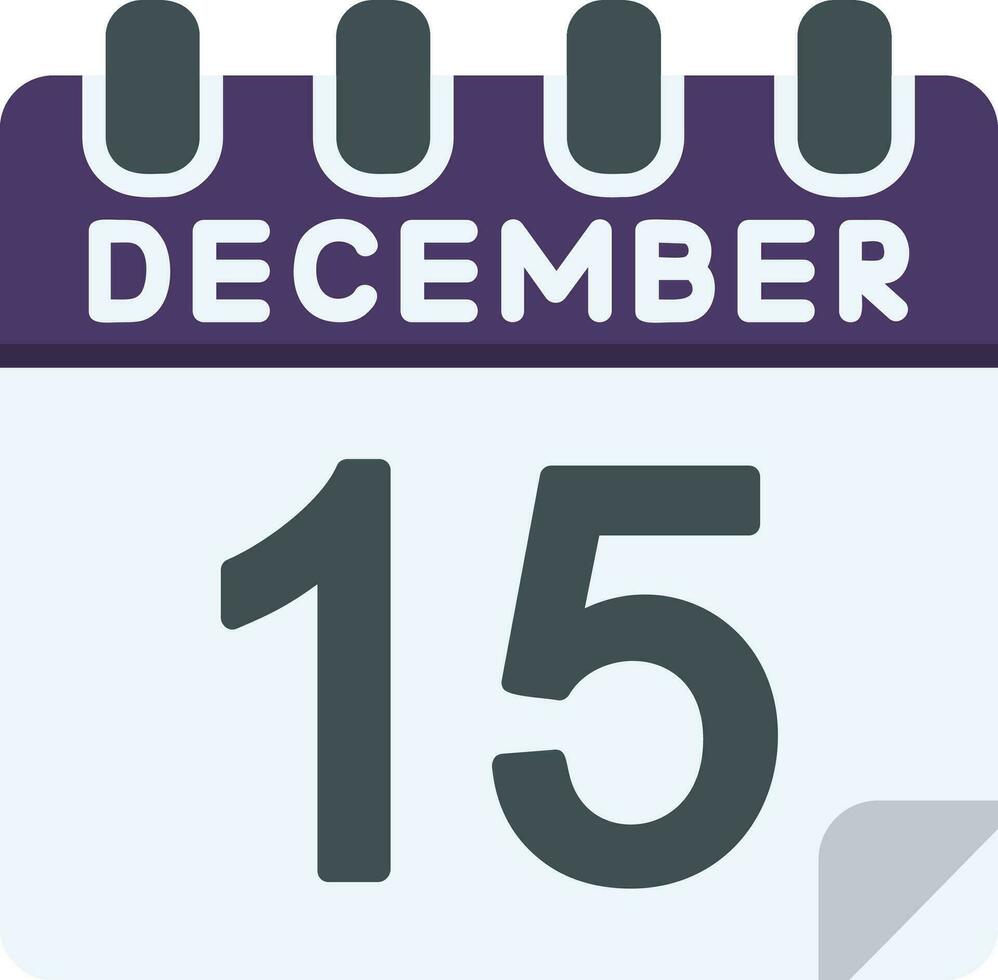 15 Dezember eben Symbol vektor