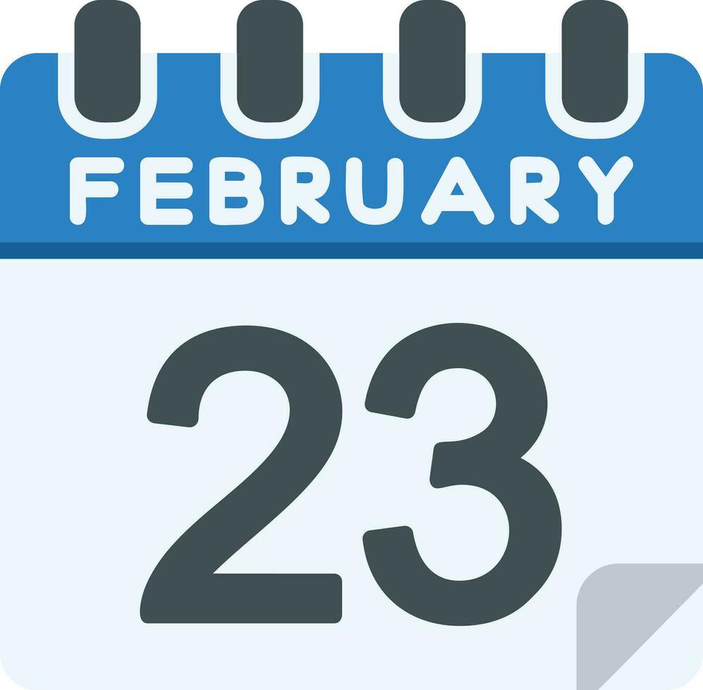 23 Februar Linie Symbol vektor