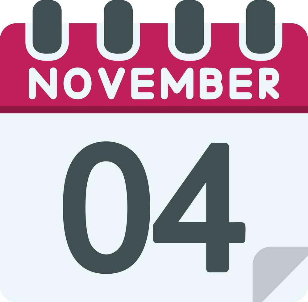 4 November eben Symbol vektor