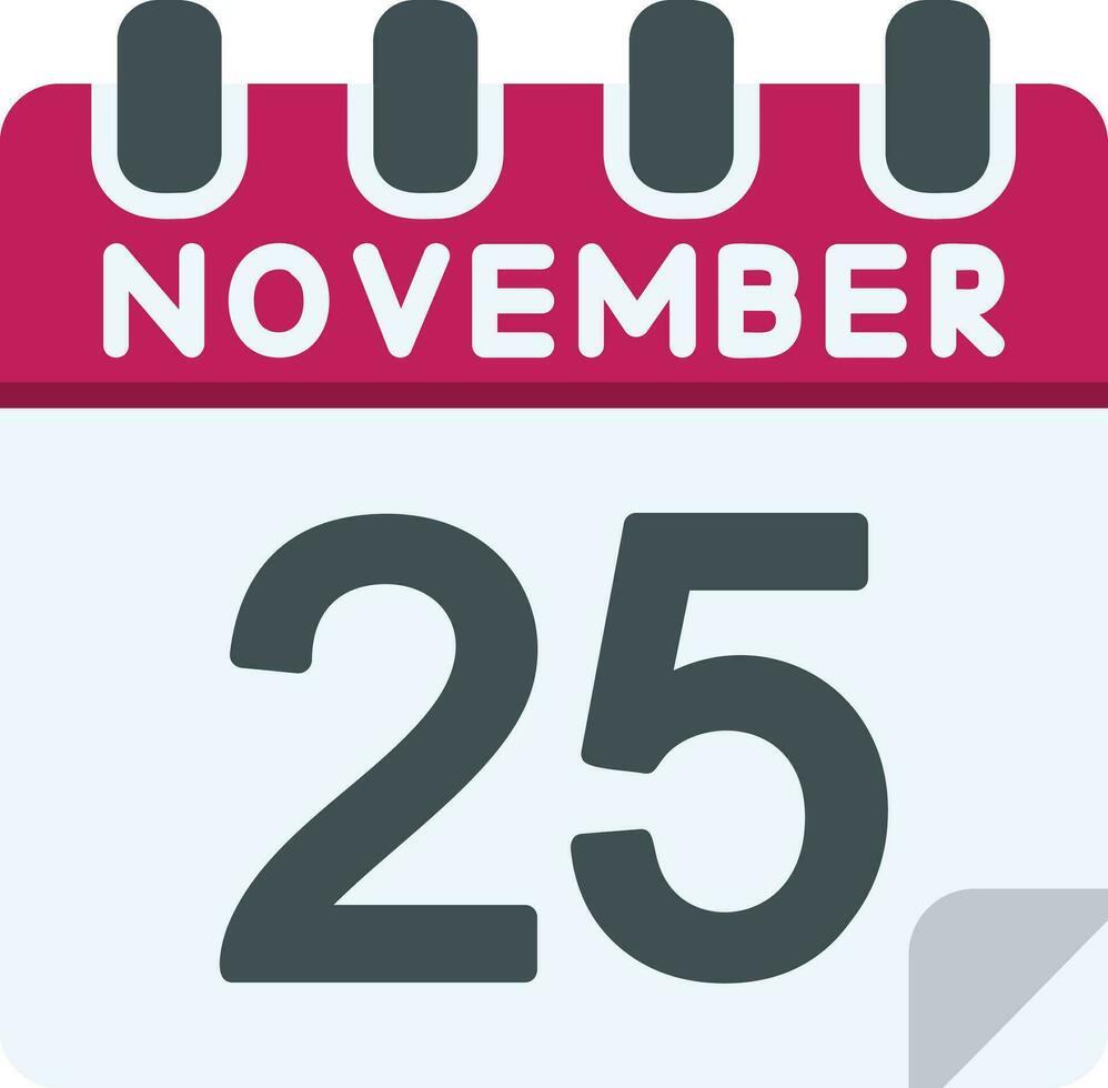 25 November eben Symbol vektor