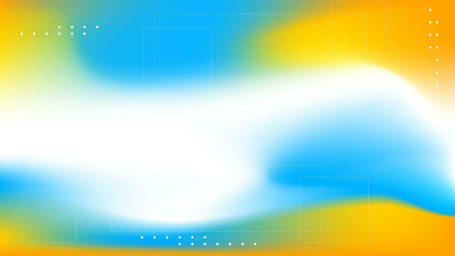 abstrakt bunt Flüssigkeit Gittergewebe Gradient Hintergrund mit Orange , Blau und Weiß. Vektor Illustration
