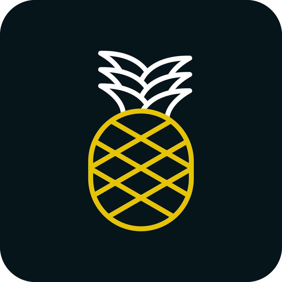 Ananas-Vektor-Icon-Design vektor