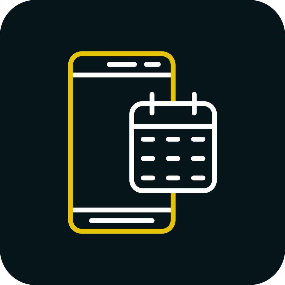 mobil kalender vektor ikon design