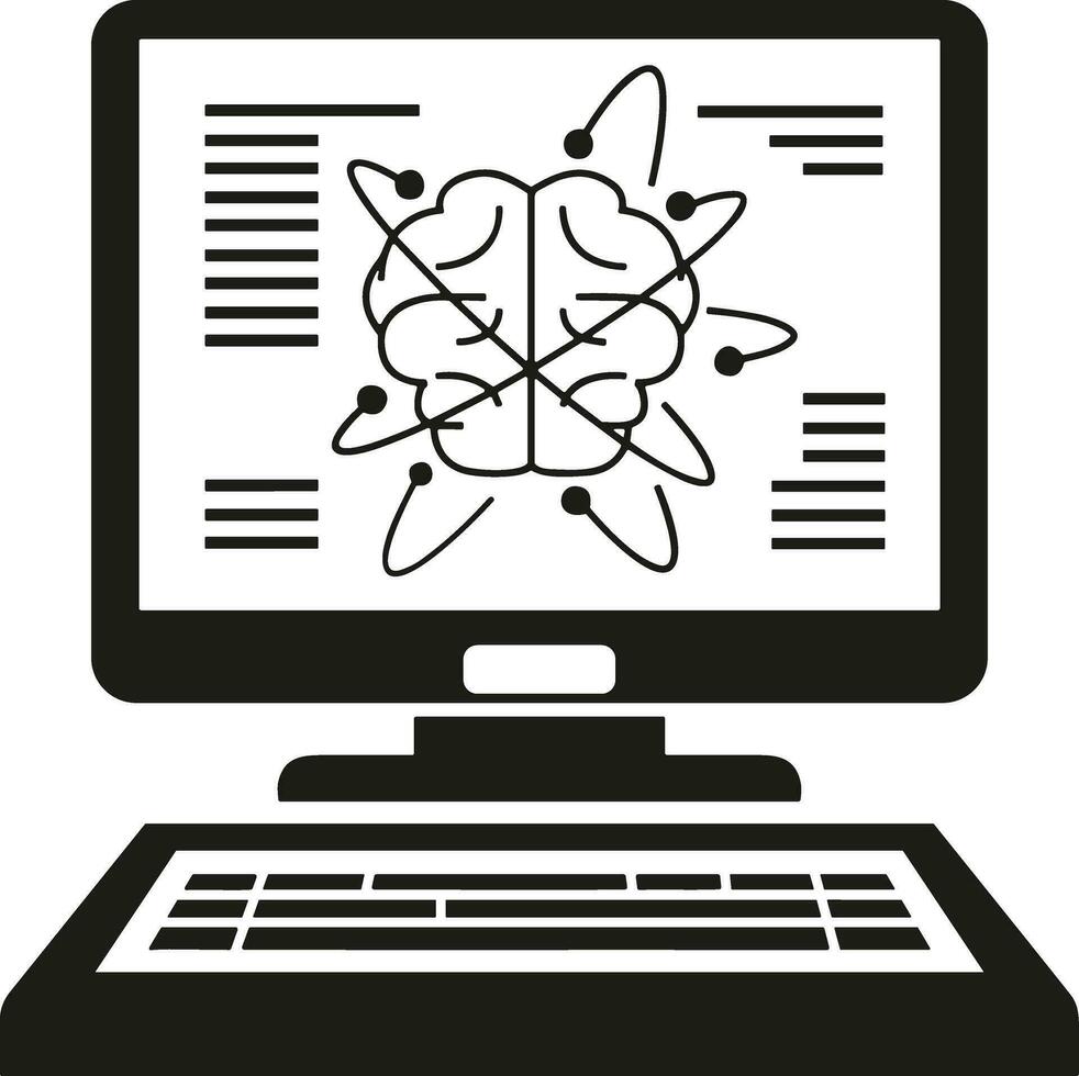 Gehirn Idee Symbol Symbol Vektor Bild. Illustration von das kreativ Intelligenz denken Design Bild