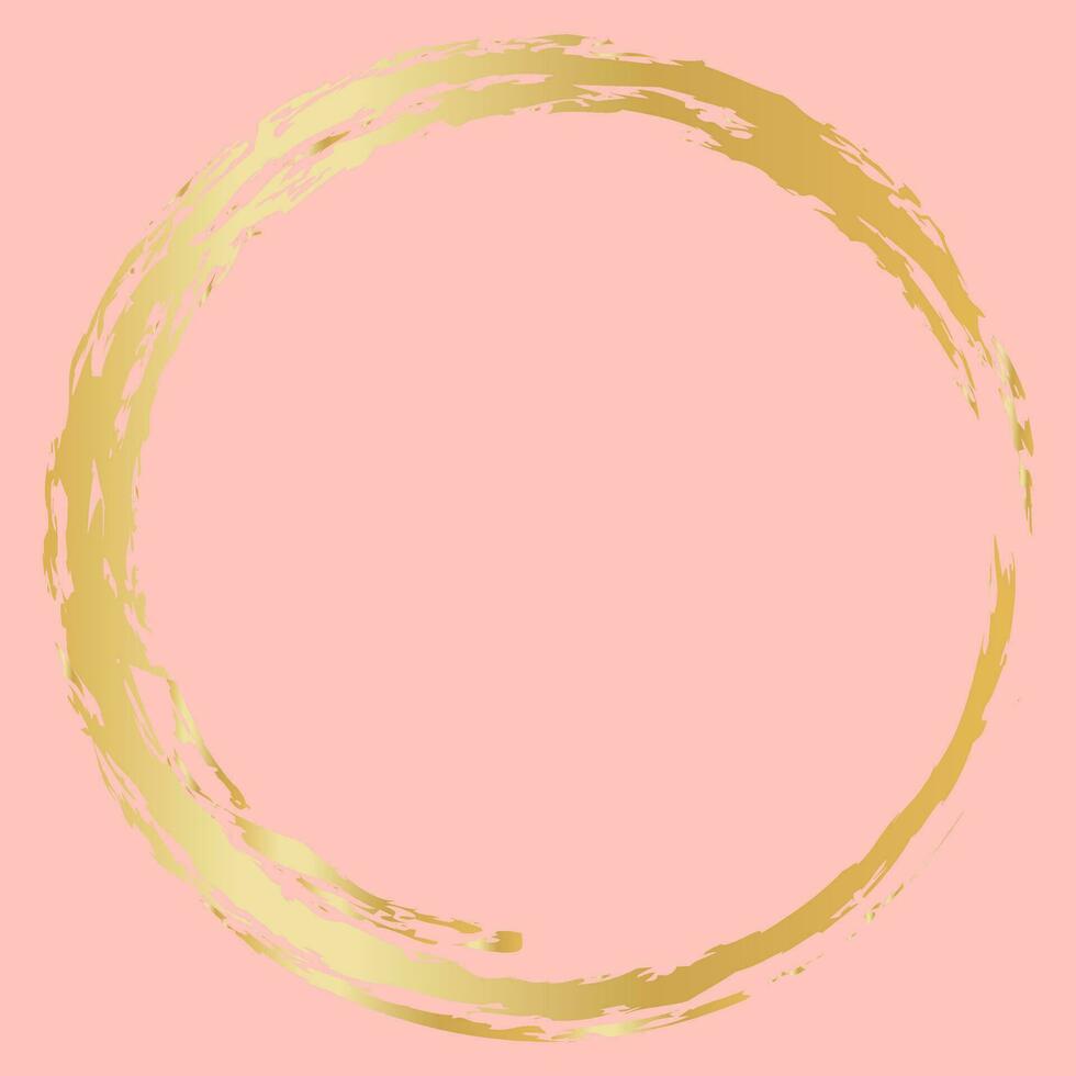 Gold runden auf ein Rosa Hintergrund. Prämie Design Vorlage. Luxus Stil vektor