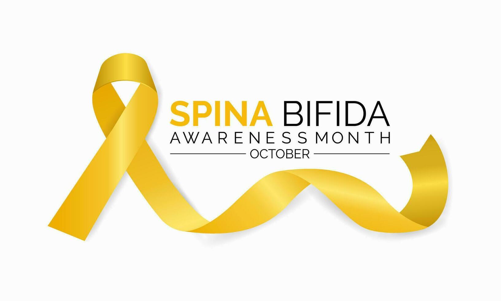 Spina bifida Bewusstsein Monat ist beobachtete jeder Jahr im Oktober. es ist ein Art von Neuralrohr Defekt ntd. Banner, Poster, Karte, Hintergrund Design. vektor