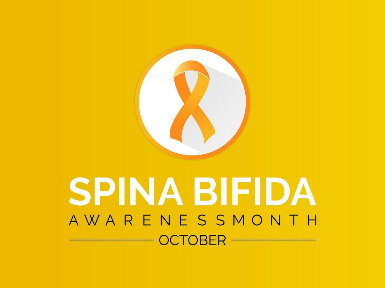 Spina bifida Bewusstsein Monat ist beobachtete jeder Jahr im Oktober. es ist ein Art von Neuralrohr Defekt ntd. Banner, Poster, Karte, Hintergrund Design. vektor