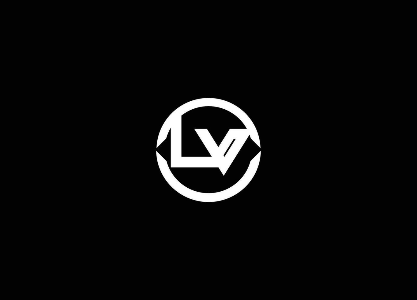 abstrakt brev lv cirkel geometrisk design symbol logotyp vektor. lv logotyp vektor. lv cirkel vektor. första lv brev logotyp design vektor mall. abstrakt brev lv logotyp design