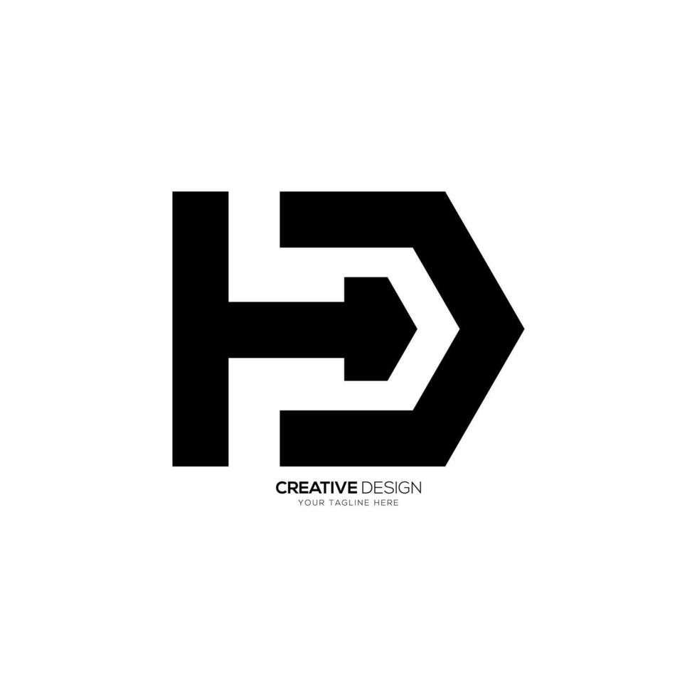 Brief hd elegant Neu einzigartig gestalten kreativ abstrakt Monogramm Logo Design vektor