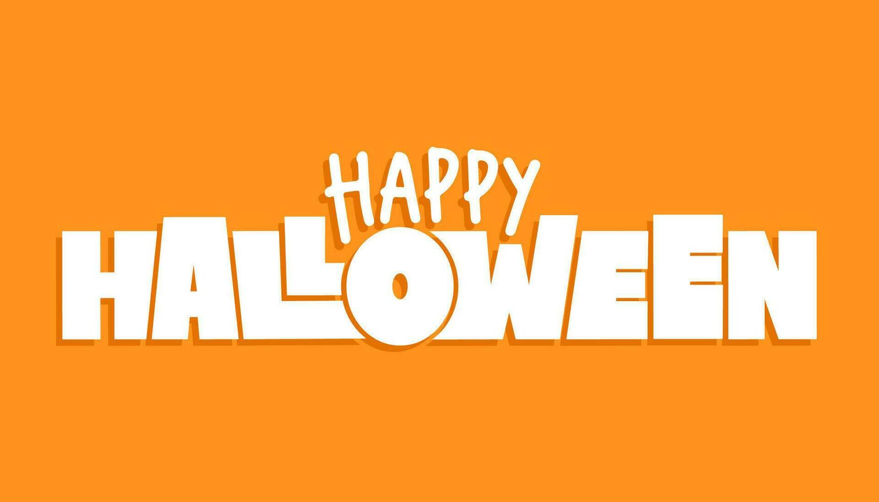 Lycklig halloween, Häftigt modern text design. inbjudan för halloween fest eller händelse. vektor