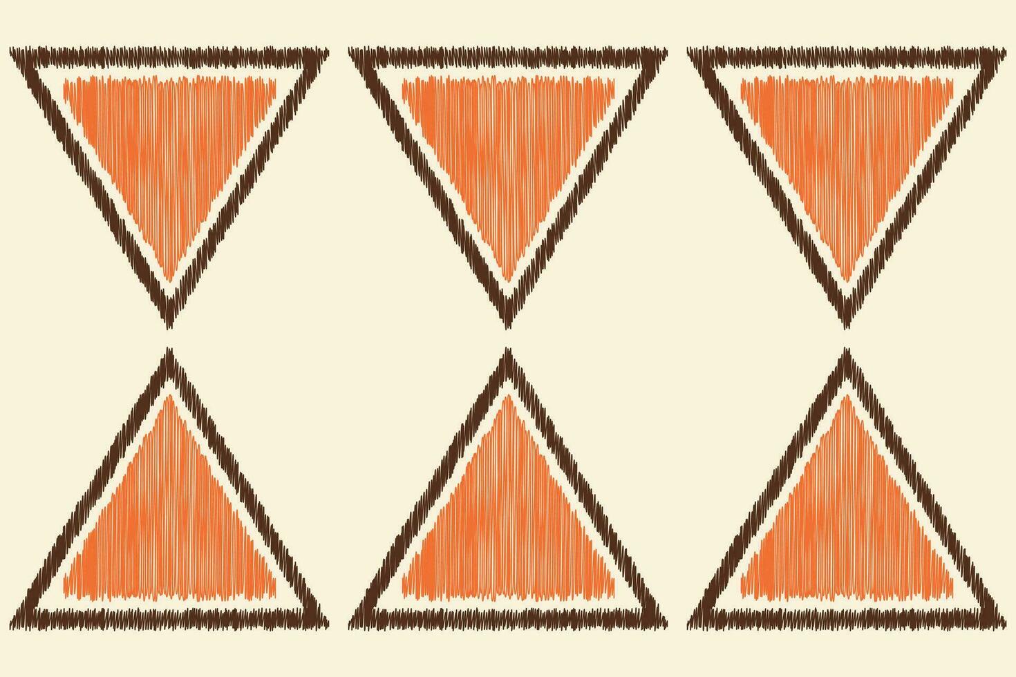 ethnisch Ikat Stoff Muster geometrisch Stil.afrikanisch Ikat Stickerei ethnisch orientalisch Muster braun Sahne Hintergrund. abstrakt, Vektor, Illustration. Textur, Kleidung, Rahmen, Dekoration, Teppich, Motiv. vektor