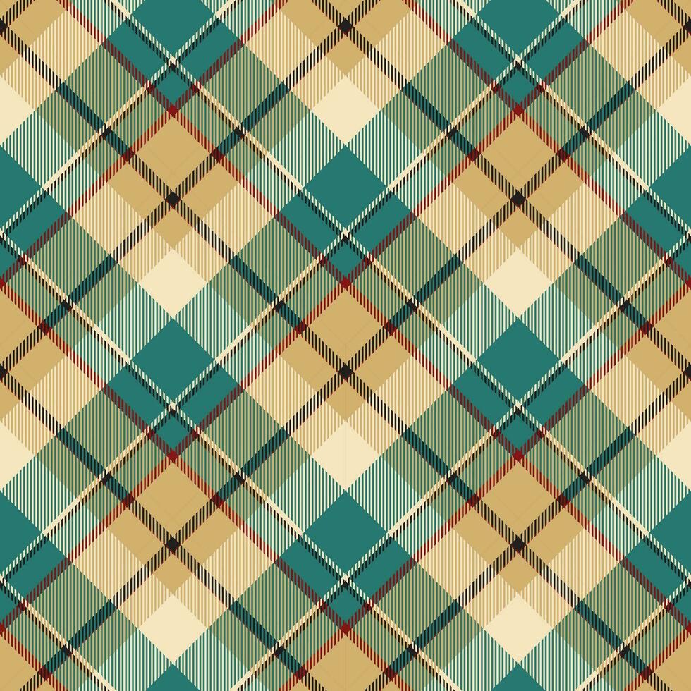 tartan schottland nahtloser karierter mustervektor. Retro-Hintergrundstoff. Vintage Check Farbe quadratische geometrische Textur. vektor