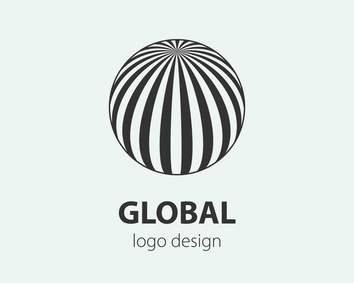 sfär vektor logotyp design mall för företag. global ikon.