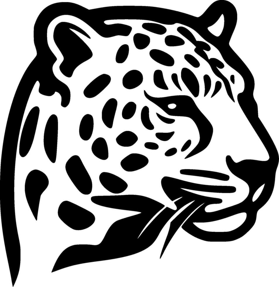 Leopard, schwarz und Weiß Vektor Illustration