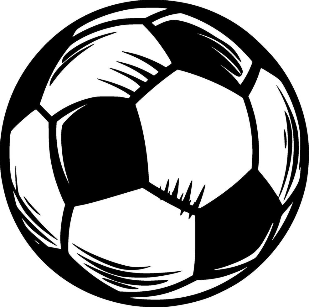 Fußball - - minimalistisch und eben Logo - - Vektor Illustration