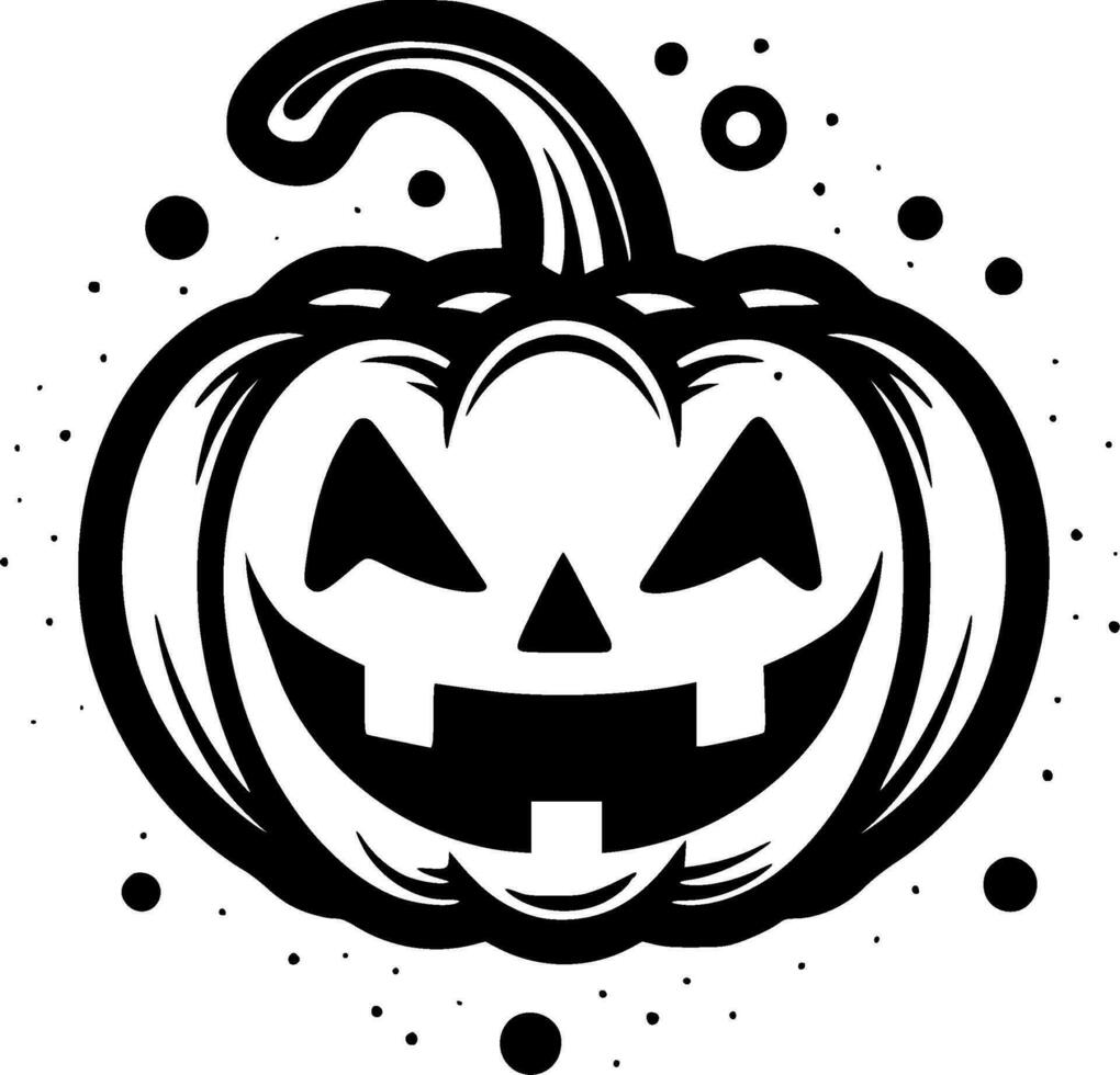 hallowe'en - minimalistisk och platt logotyp - vektor illustration