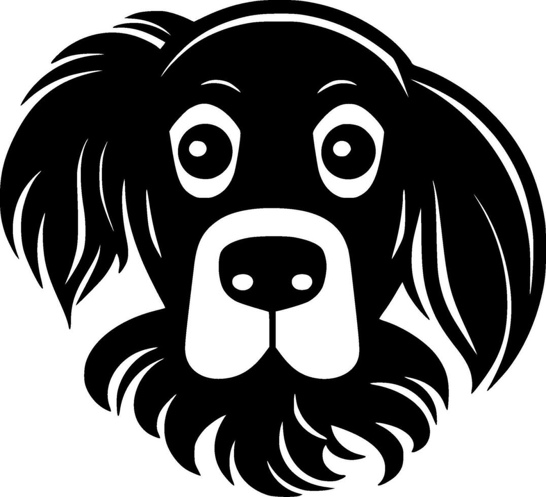 hund - minimalistisk och platt logotyp - vektor illustration