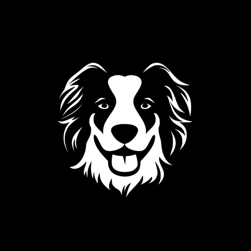 hund - minimalistisk och platt logotyp - vektor illustration