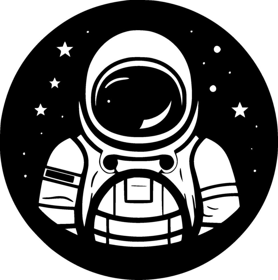 Astronaut - - minimalistisch und eben Logo - - Vektor Illustration