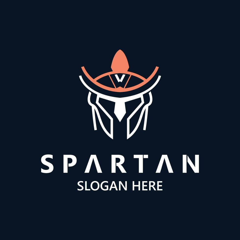 spartanisch Helm Krieger Logo Vorlage. spartanisch eben Design Vektor