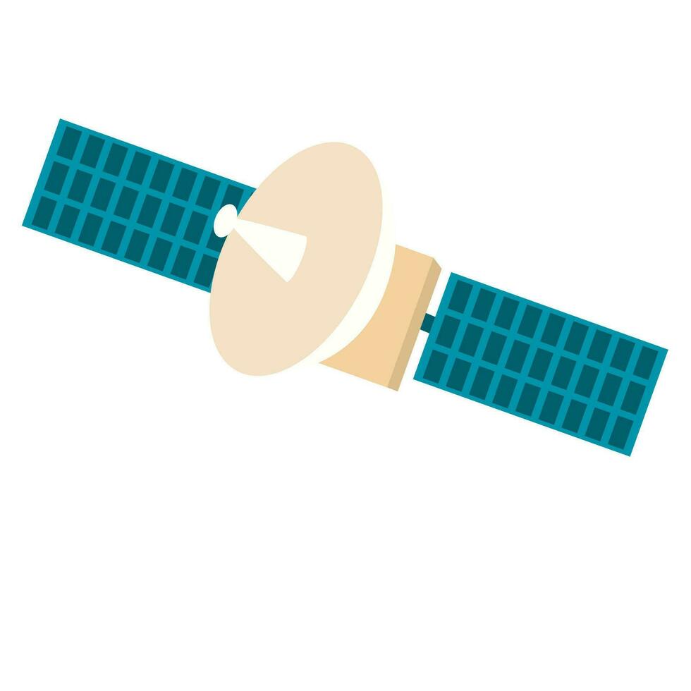 satellit. ikon. de objekt är isolerat på en vit bakgrund. vektor