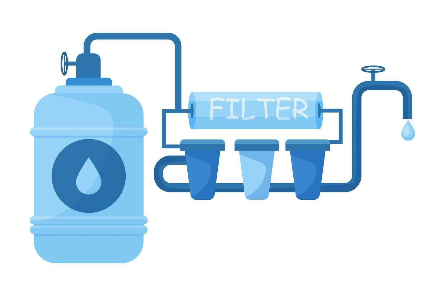 Wasser Filter. Symbol. Objekt isoliert auf Weiß Hintergrund vektor