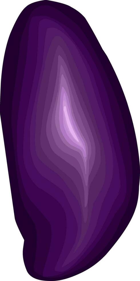 en lila sten med en vit bakgrund vektor