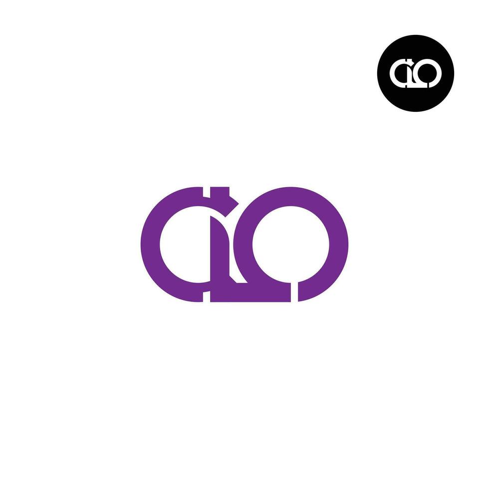 Brief Clo Monogramm Logo Design vektor