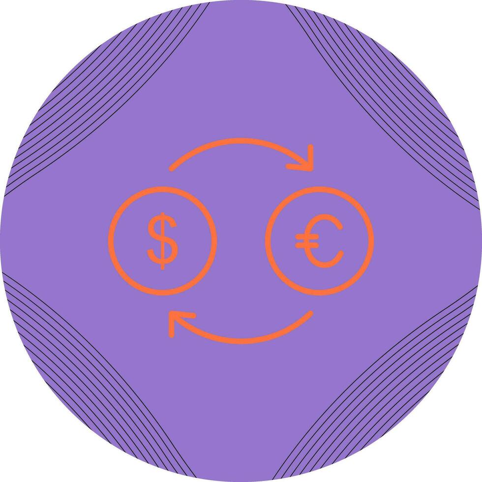 Dollar-Euro-Vektor-Symbol vektor