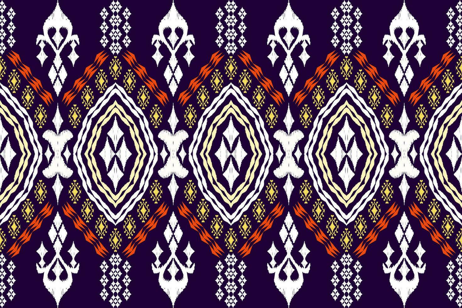 ethnisch Zahl aztekisch Stickerei Stil. geometrisch Ikat orientalisch traditionell Kunst Musterdesign zum ethnisch Hintergrund, Hintergrund, Mode, Kleidung, Verpackung, Stoff, Element, Sarong, Grafik, Vektor Illustration