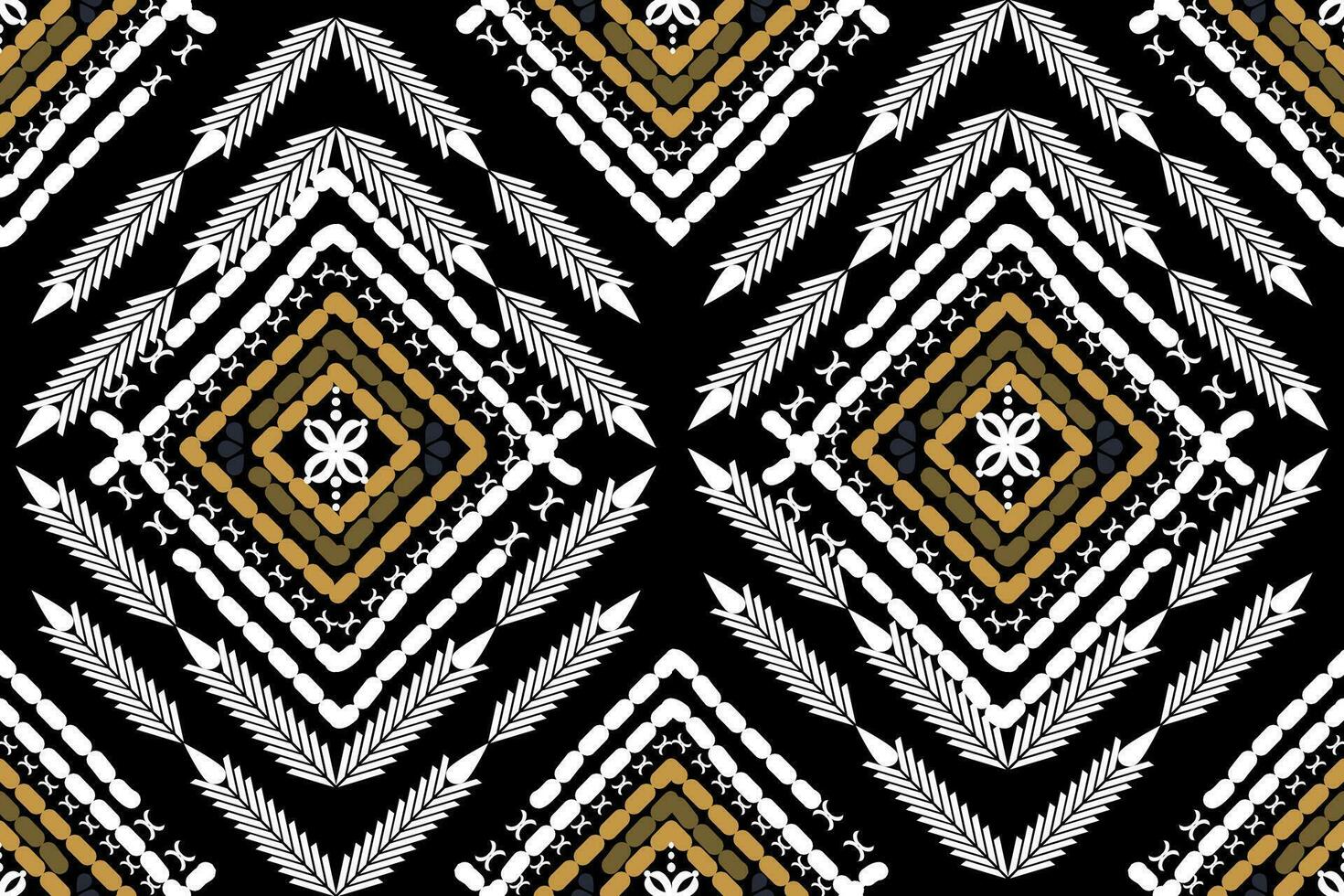 ethnische abstrakte ikat-kunst. nahtloses muster in stammes-, volksstickerei und mexikanischem stil. aztekischer geometrischer kunstornamentdruck.design für teppich, tapete, kleidung, verpackung, stoff, bezug, textil vektor