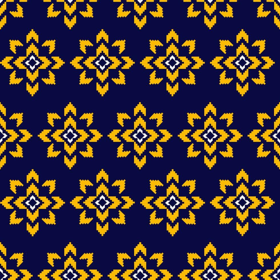 ethnische abstrakte ikat-kunst. nahtloses muster in stammes-, volksstickerei und mexikanischem stil. aztekischer geometrischer kunstornamentdruck.design für teppich, tapete, kleidung, verpackung, stoff, bezug, textil vektor