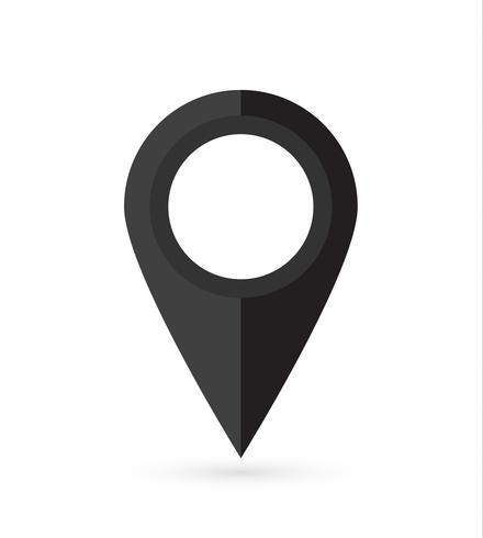 Platsstift. Map pin flat icon vector design.