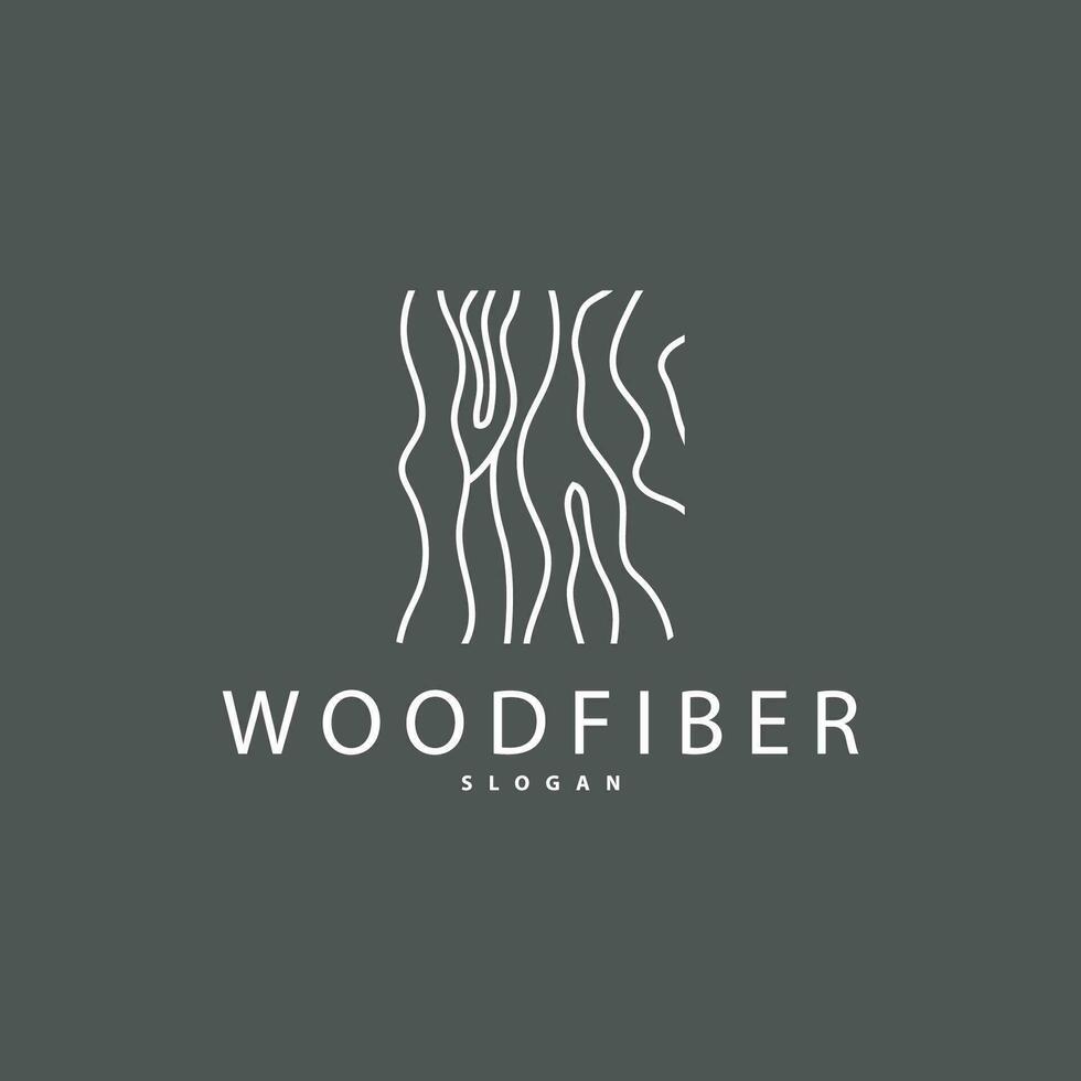 Holz Logo, Holz Ballaststoff Rinde Schicht Vektor, Baum Kofferraum Inspiration Illustration Design vektor