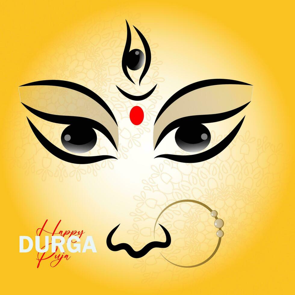 glücklich Durga Puja Hintergrund Design vektor