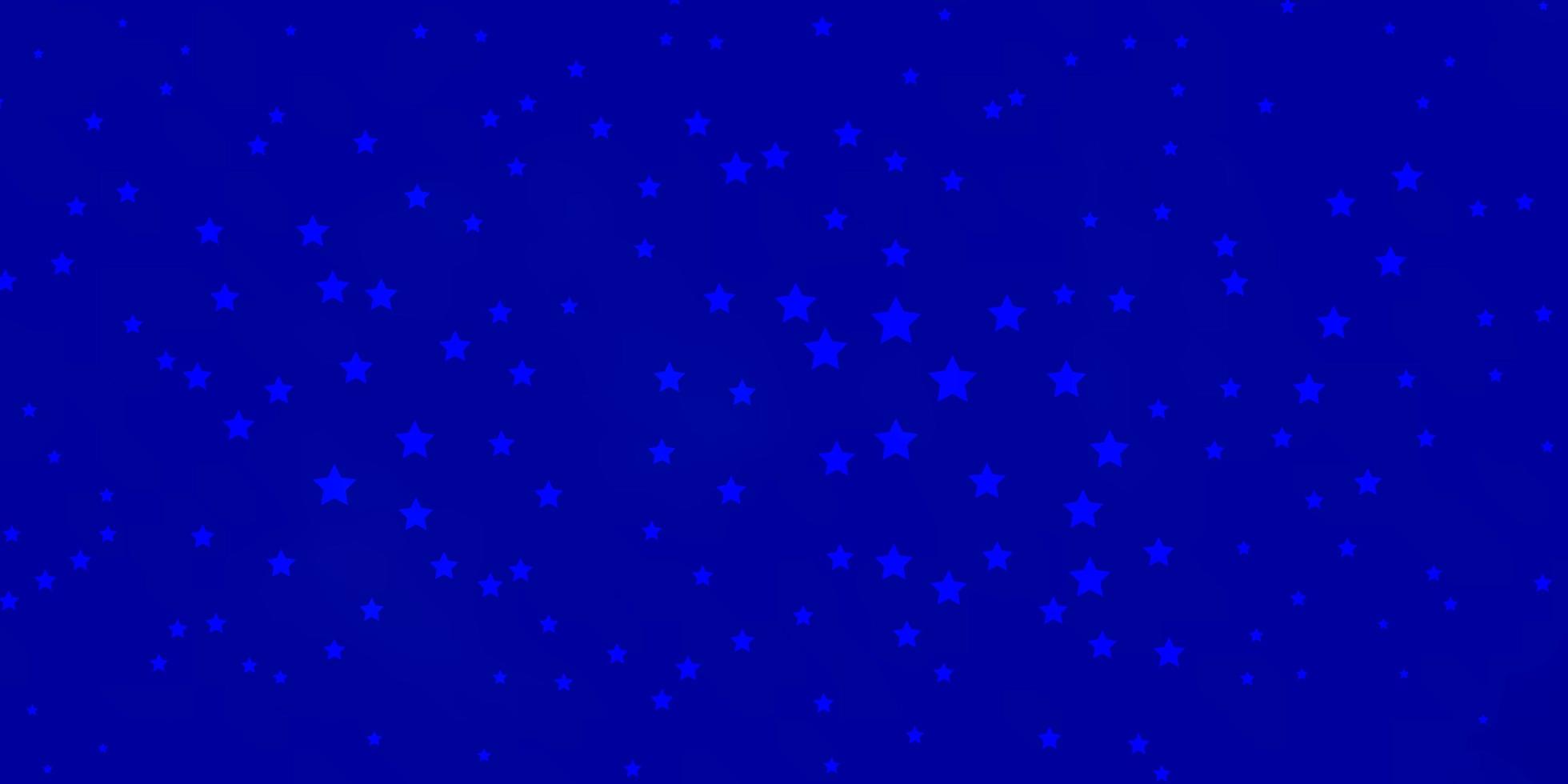 dunkelblaues Vektormuster mit abstrakten Sternen. Unschärfe dekoratives Design im einfachen Stil mit Sternen. Muster für Neujahrsanzeige, Broschüren. vektor