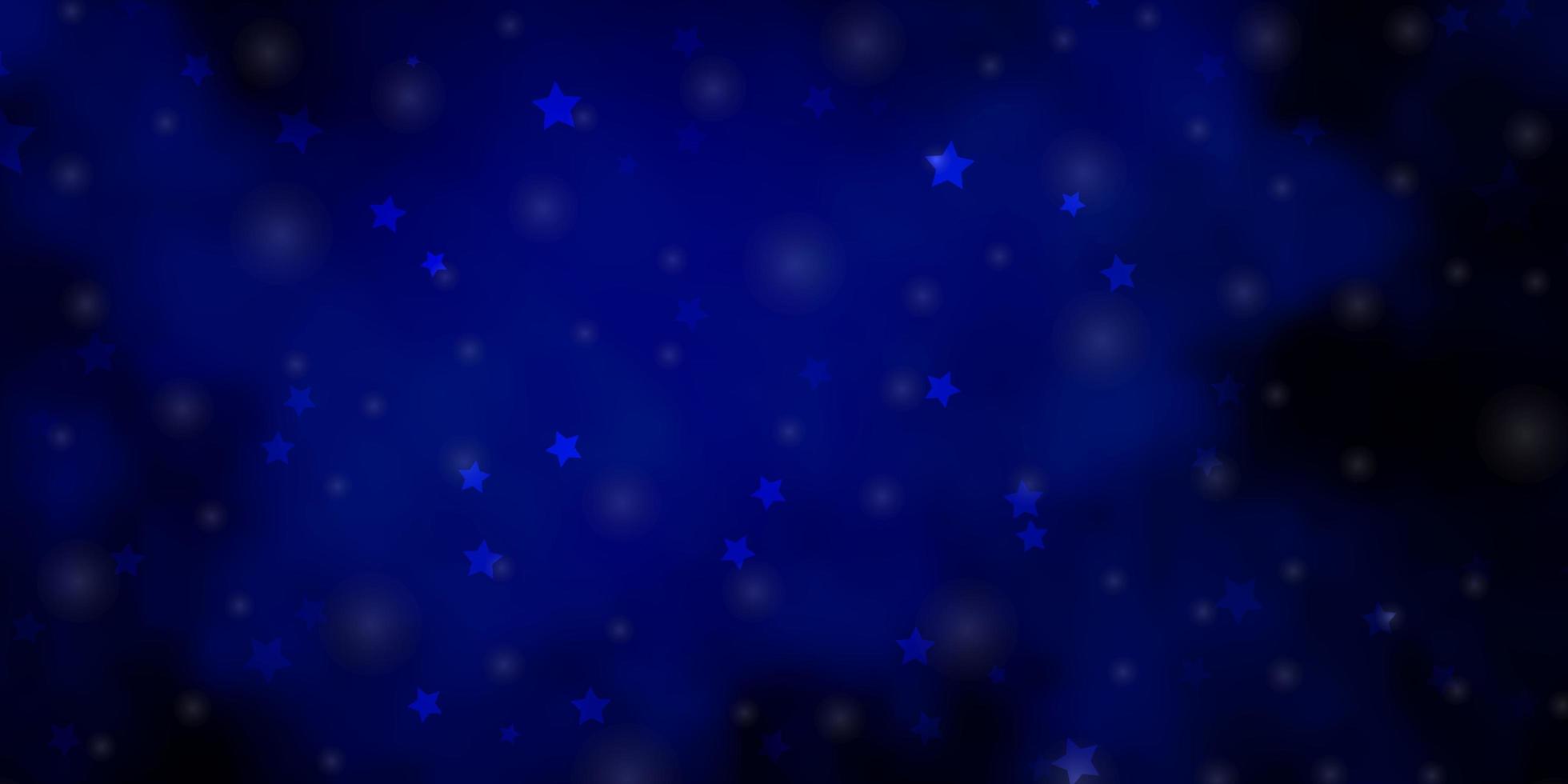 dunkelblaues Vektorlayout mit hellen Sternen. moderne geometrische abstrakte Illustration mit Sternen. Muster für Neujahrsanzeige, Broschüren. vektor