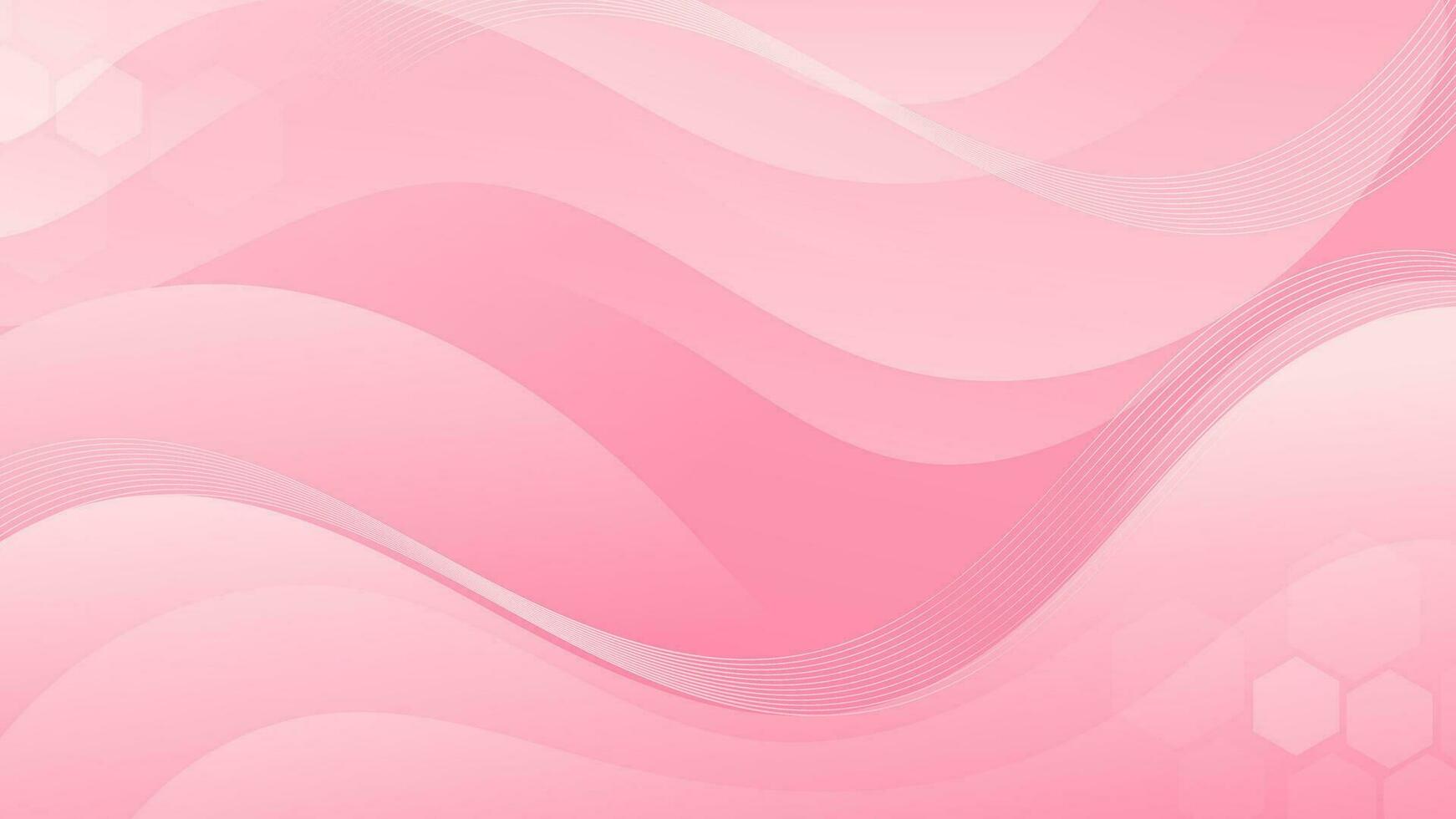 abstrakt Gradient Rosa Weiß Flüssigkeit Welle Hintergrund vektor