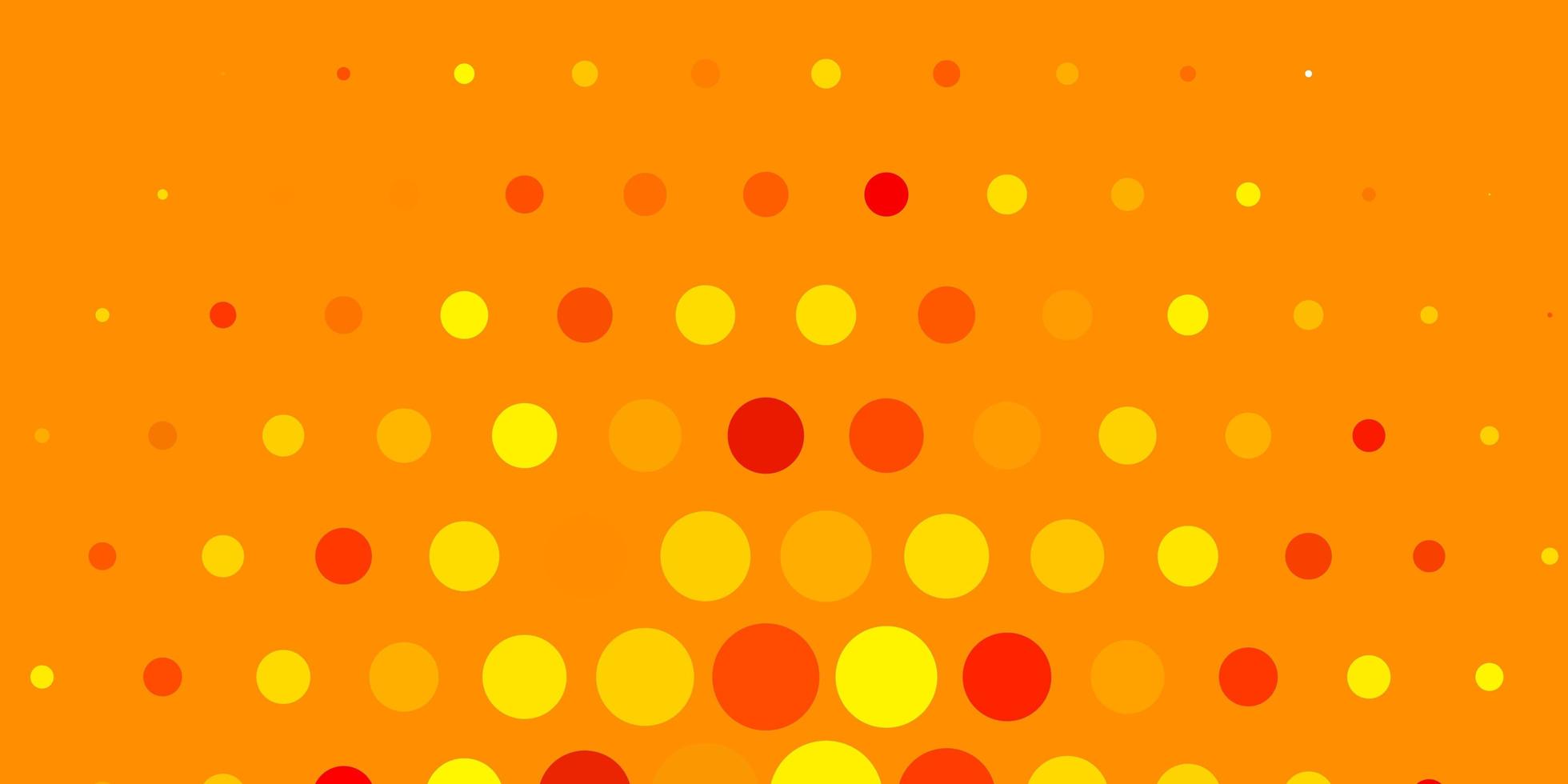 hellgelber Vektorhintergrund mit Blasen. Illustration mit Satz von leuchtenden bunten abstrakten Kugeln. Muster für Websites. vektor