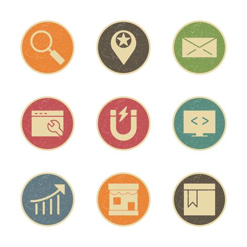 Satz von Vector SEO Search Engine Optimization Icons