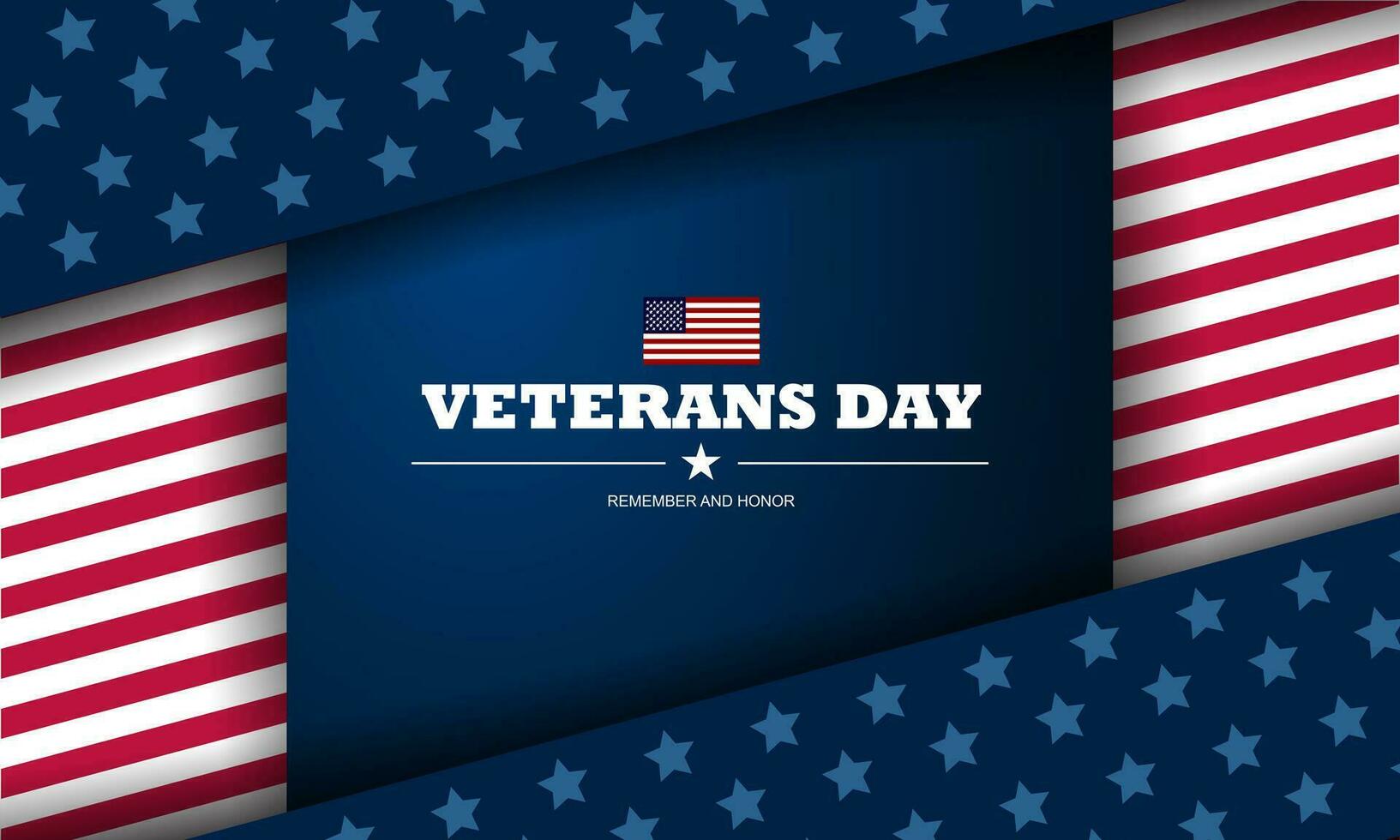 glücklich Veteranen Tag vereinigt Zustände von Amerika Hintergrund Vektor Illustration