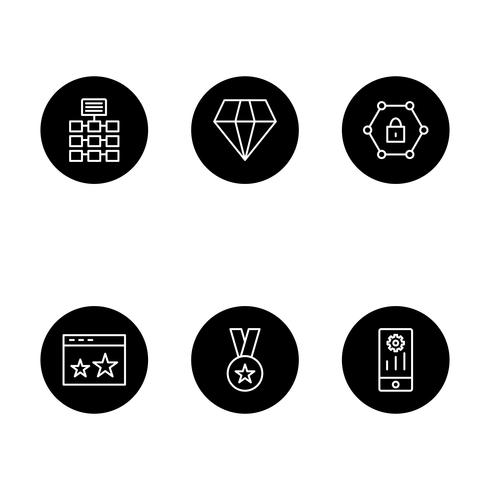 Satz von Vector SEO Search Engine Optimization Icons