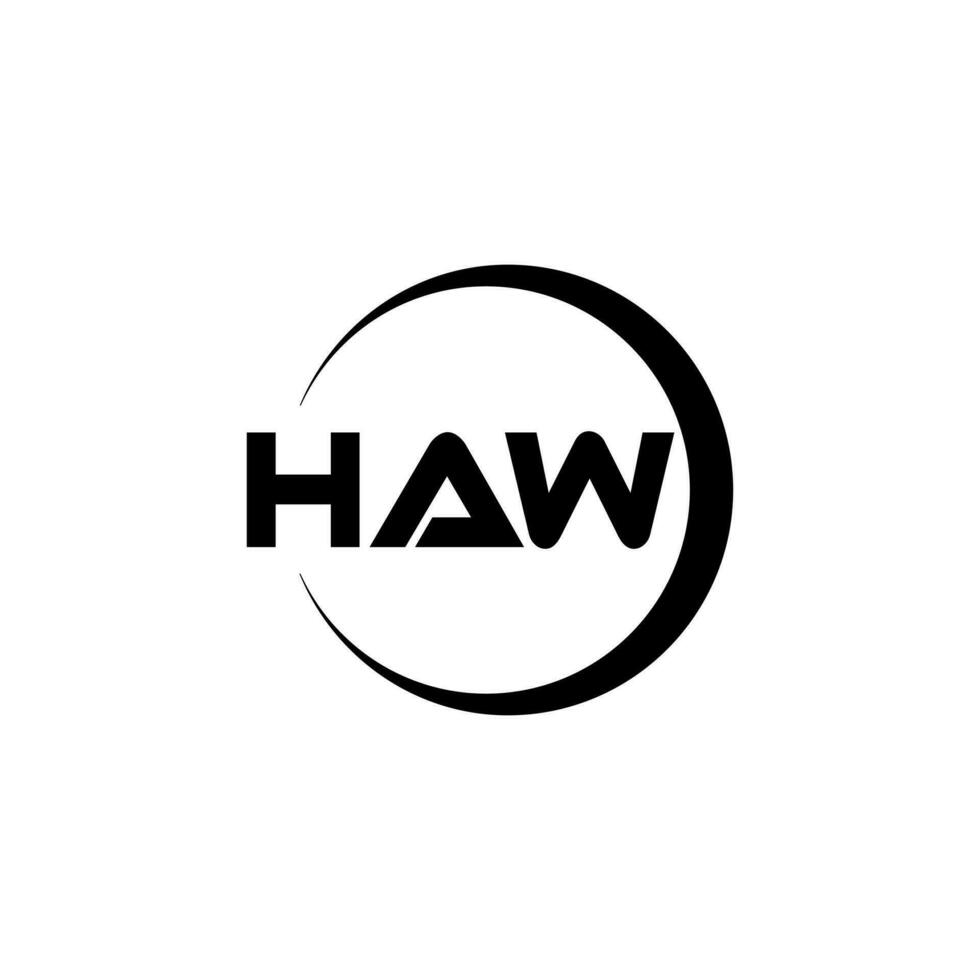 haw Logo Design, Inspiration zum ein einzigartig Identität. modern Eleganz und kreativ Design. Wasserzeichen Ihre Erfolg mit das auffällig diese Logo. vektor