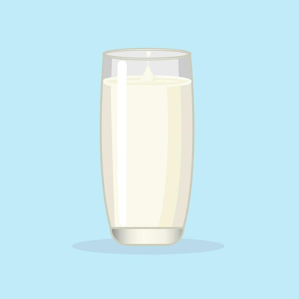 illustration vektor grafisk av en glas mjölk